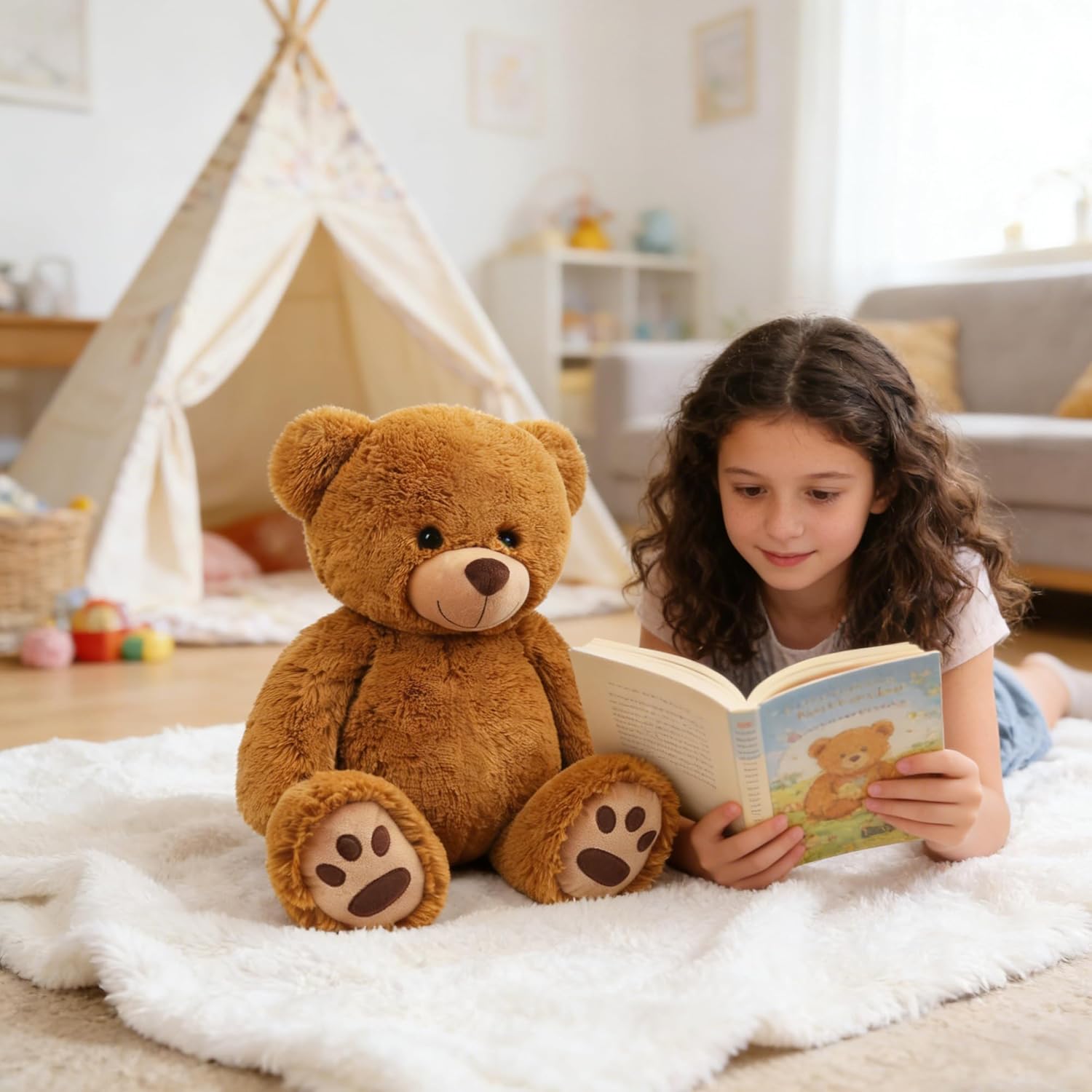 20" Brown Plush Teddy Bear Stuffed